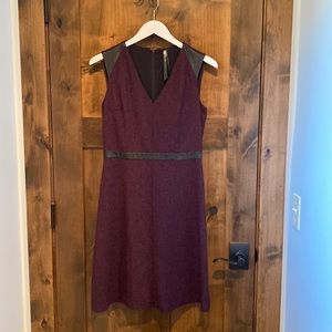 Marc New York purple dress with pleather detailing